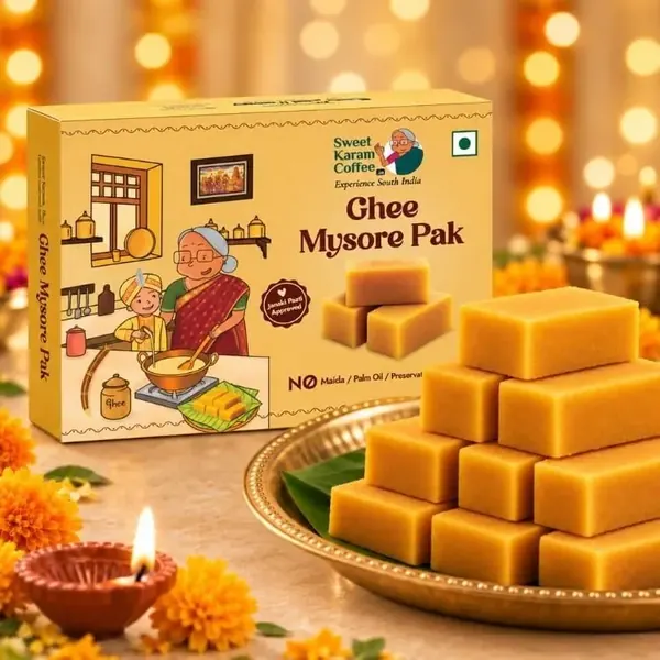 Ghee Mysore Pak box and pieces